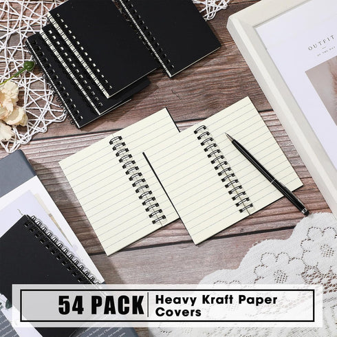 Jutom 54 Pcs Small Spiral Notebooks, 3 x 5 Inch Pocket Notebooks for Office Employee Appreciation Gifts