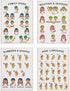Bright Creations 8 Pack Sign Language Posters for Kids, Teacher Classroom Supplies (13 x 17 In)