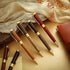 Yeaqee Luxury Wooden Ballpoint Pens, 1.0mm Black Ink, Elegant Writing Pens, Graduation Gift for Men Women (6 Pcs)