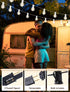 25FT G40 25 Bulbs Frosted White Lights Globe Outdoor String Lights Patio Lights with Frosted White Globe - White Wire