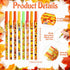 Harloon 48 Pcs Thanksgiving Pens, Bulk Fall Themed Ballpoint Pens, Autumn Maple Leaf Pumpkin Design for Party Favors