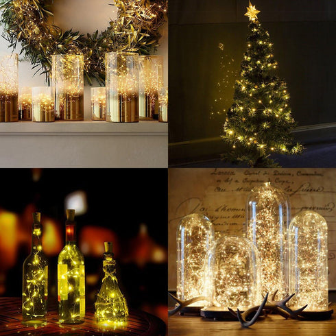100 AMIR Solar Powered String Lights, Mini LED Copper Wire Lights, Starry String Lights, Indoor Outdoor Waterproof