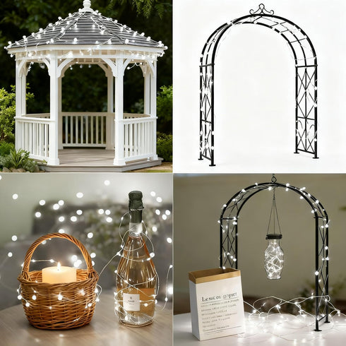Generic 39FT 100LED IP65 8 Solar Rope Lights, Outdoor Solar String Lights, Waterproof Solar Powered Fairy Lights