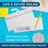 Summit 500 #10 #10 4 1/8 9 1/2, 500 Pack Blue Left Window Envelopes Self Seal -QuickBooks Invoices, Checks and Letter