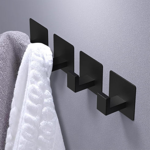 VAEHOLD Heavy Duty Adhesive Towel Hooks, Aluminum Wall Hooks for Kitchen, Bathroom, Coat, Hat, Towel, Robe, Clothes