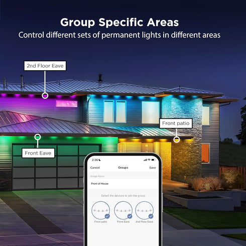 16FT SL50-36/RGB/AG, Package SL50-36/RGB/AG/16EXT Feit Electric Extension Only for RGB Smart Permanent Outdoor Lights