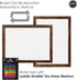 Loddie Doddie 18x24 Magnetic Dry Erase Board for Wall, Brown Rustic Frame with Built-in Marker Tray
