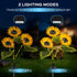 3 Pack 2 TANSOREN Solar Garden Lights Outdoor, Lighting Modes Warm White LED Waterproof Solar Powered Sun Flowers