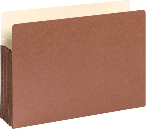 File Pocket, Straight-Cut Tab, 3-1/2" Expansion, Legal Size Smead, Redrope, 10 per Box (74264)