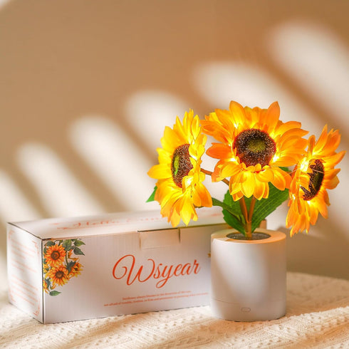 WSYEAR Sunflower Gifts for Women-Sunflowers Flower Lamp Night Light for Bedroom Decor,Valentines Day Birthday Gifts