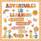 party greeting Groovy Retro Bulletin Board Decorations, Adventures in Reading Retro Hippie Daisy Paper Cutouts