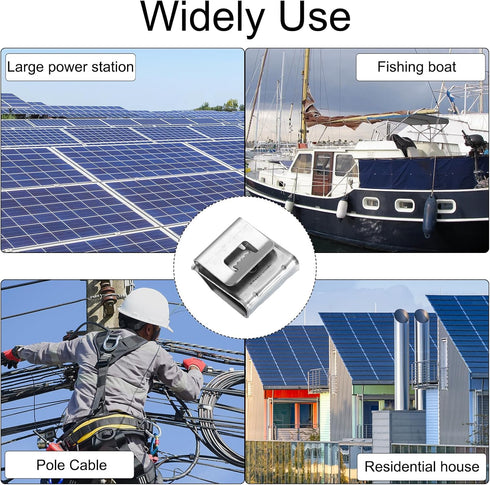 10pcs 21.6mm HARFINGTON Trailer Frame Wire Clips Length Solar Panel Wire Clip Stainless Steel Trailer Wiring Clips