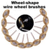 Rocaris 72 Pack Wire Wheel Brushes Set, Brass and Steel Wire Brush Set with 1/8" Shank for Rotary Tools Accessories