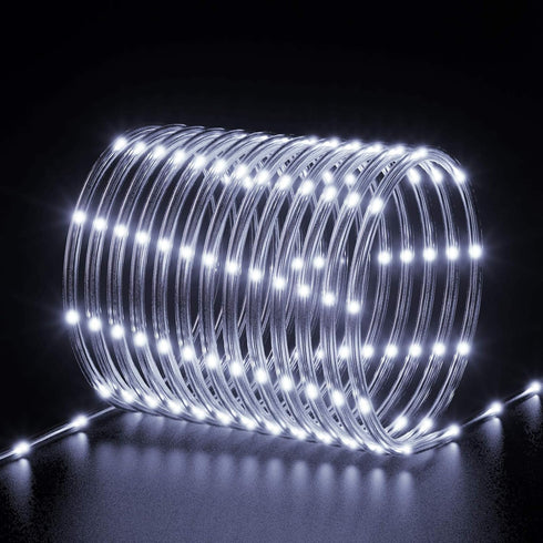 40FT 100 8 KerKoor Solar Rope Lights Outdoor Led- LED Tube Light Modes Solar Powered String Rope Lights Waterproof