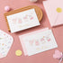 50 Pack Crisky Pink Baby Shower Thank You Cards with Envelopes & Stickers, Baby Girl Thank You Cards Bulk