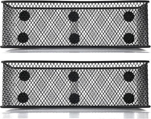 Magnetic Baskets - Organizer and Holder for Locker or Refrigerator, Magnetic Pen Holders for Office and Home