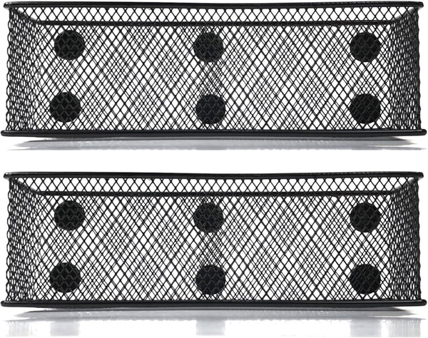 Magnetic Baskets - Organizer and Holder for Locker or Refrigerator, Magnetic Pen Holders for Office and Home
