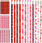 Valentine's Day Pencils for Kids, 60 Pcs Red Heart Pencils with Erasers for Goodie Bags and Rewards