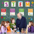 Zonon 40 Pcs Stem Science Bulletin Board Set - Scientist Posters and Gear Shaped Cutouts
