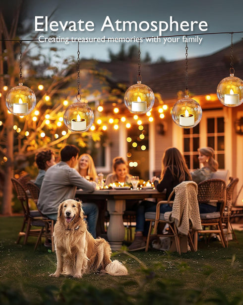 12Pcs Homemory Solar Tea Lights Outdoor Waterproof, Rechargeable Dusk to Dawn Lighting, Flameless Flickering LED Votive