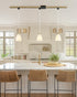 1-Light 5HZG97TP H-Type Track Lighting Pendant, HWH Track Pendant Light Fixture Brushed Gold Finish with Frosted Milk