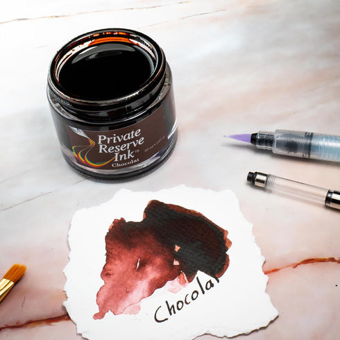 60ml Private Reserve Ink Chocolat Premium Fountain Pen Ink Bottle | Warm Brown with Fast-Drying Formula | Archival