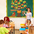 BeYumi Fall Harvest Bulletin Board Set, 94Pcs Christian Thanksgiving Apple Tree Cross Cutouts for Sunday School Decor