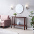 1-Light Dimmable, 556183 Design House Aubrey Wall Sconce, Satin Nickel Finish, Frosted Glass Shade, for Hallway, Foyer