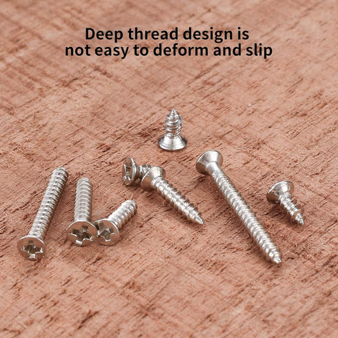 M2 Flat Head Self Tapping Screws, 800 Pcs Self Drilling Fastener Screws Assortment Kit