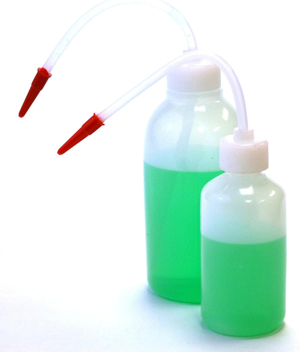 EISCO Labs Multi-Pack Polyethylene Wash Bottles 125ml & 250ml with Delivery Tube,
