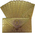 Shagun Envelopes Money Cash Gift - 3 Fold Gold Design Envelope (10 piece) for Indian Wedding, Diwali, Birthday,