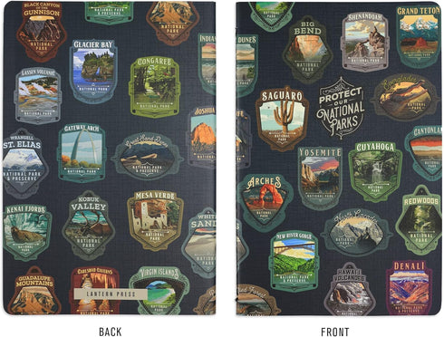 Lantern Press Protect Our National Parks, 3-Pack Notebook Journal Set with Unique Artwork on Each Cover