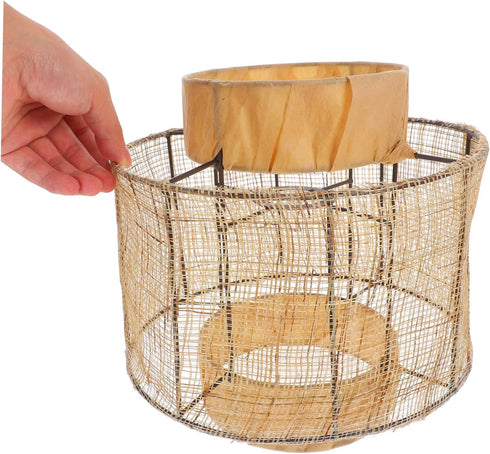 Cozy ABOOFAN Delicate Rustic Hanging Lamp Shade Easy Installation Natural Light Cover for Home Decor Floor Lamps Dining