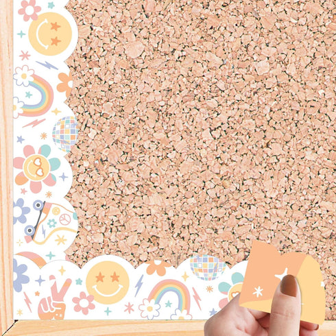 Big Dot of Happiness Retro Pastel - Scalloped Bulletin Board Borders, 51 Feet