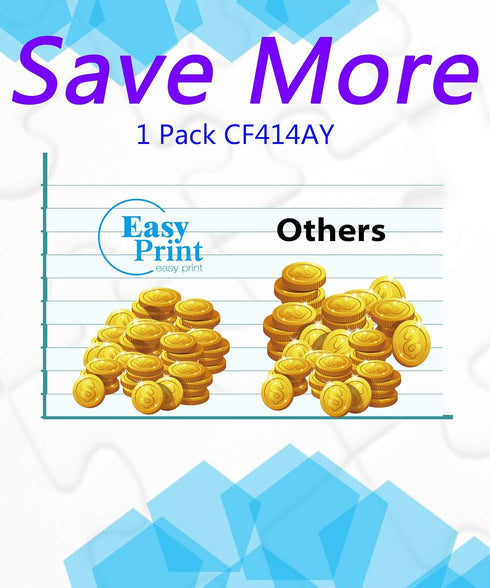 EASYPRINT (1x Yellow) Compatible CF414A Toner Cartridge 414A for M454nw M454dw M454dn, MFP M479dw M479fdn M479fdw