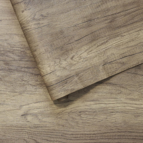 Thick Brown Wood Contact Paper 16"x118" - Peel and Stick Waterproof Removable Vinyl Wrap for Kitchen Cabinets Dresser