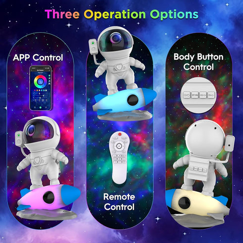 FlyLily Astronaut Galaxy Projector for Bedroom, Star Projector Galaxy Light with App & Remote Control, White Noises