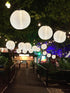27.5FT 10 G40 Bulbs, Lantern String Lights Outdoor, White Lantern String Lights Plug in with Nylon Lanterns and LED