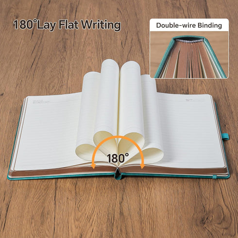 Journal Notebook for Women/Men, Classic Lined Writing, 360 Pages Leather Hardcover, Vintage Sun & Moon Design,