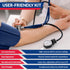 Set Dixie EMS Aneroid Sphygmomanometer and Dual Head Stethoscope with Adult Size Blood Pressure Cuff, Calibration Key