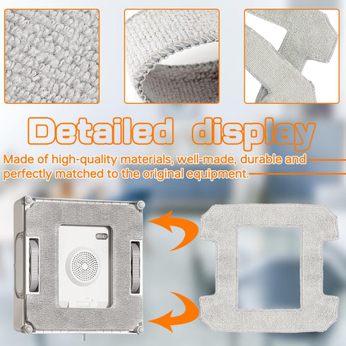 8 Pack Washable Mop Cloths for Ecovacs Winbot W1 W1 Pro Window Vacuum Cleaner Robot Replacement