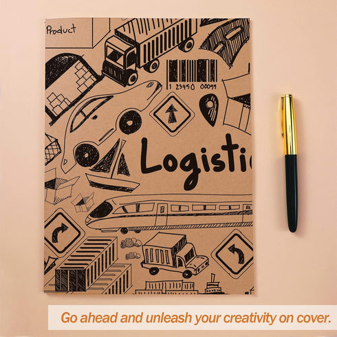 Lincia 24 Pack Large Kraft Notebooks - 8.5 x 11 inch College Ruled Notebook Bulk for School and Office Writing