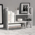 MASAKA B&W Desktop Organizers with Shelves, Adjustable WPC Display Shelf for Office Desk, Makeup Shelf, White