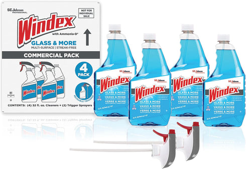 SC Johnson Professional Windex Original Glass Cleaner, Fresh Scent, 32 oz Spray