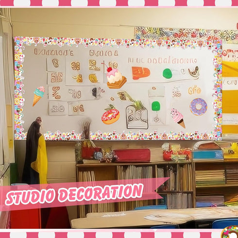 Tenceur 6 Rolls 160 ft Classroom Borders for Bulletin Board Decoration