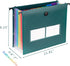 Hanging File Folders Set, Letter Size, 2 Pack, 14 Pocket Plastic Expandable Folders for Receipt Organizer