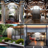 CREATESTAR 3000LM, Dimmable Solar Pendant UFO Light Gazebo Indoor Outdoor Motion Sensor Brightness Remote Control