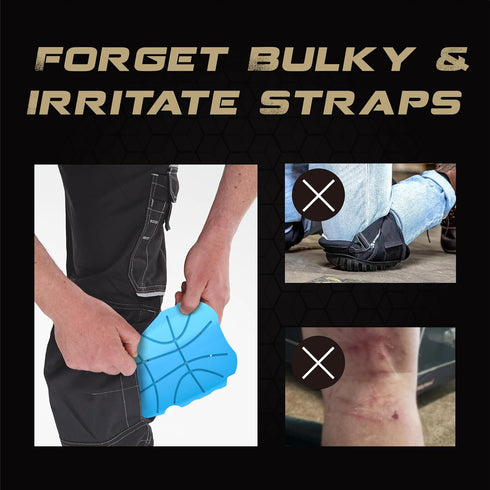 Hmyl Easy 11.5''7.9''0.45'', 3 Breathable No Strap Knee Pad Insert for Work Pants/Bibs, Uniforms, and Tactical Pants