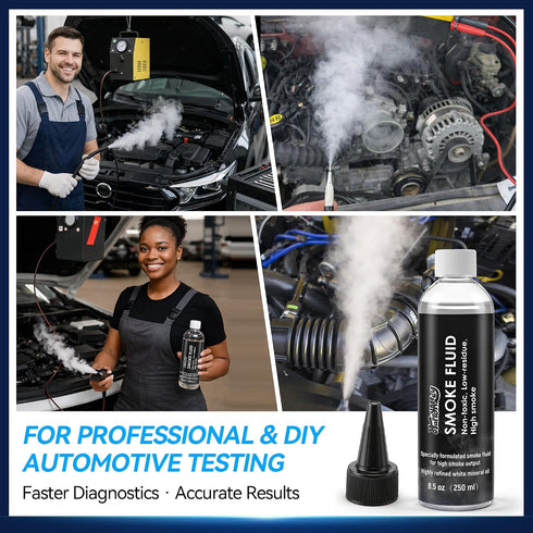 HappyAlley Testers,8.5oz Exhaust,1 Pack Smoke Fluid for Automotive Diagnostic Machine Pressure & Vacuum Liquid Smoke