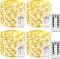 4 Pack Christmas Fairy Lights Battery Operated with Remote, Each 33FT 100LED